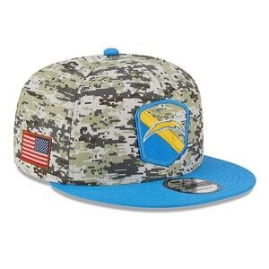 Los Angeles Chargers Hat SnapBack Cap New Era 9Fifty Salute To Service Camo New